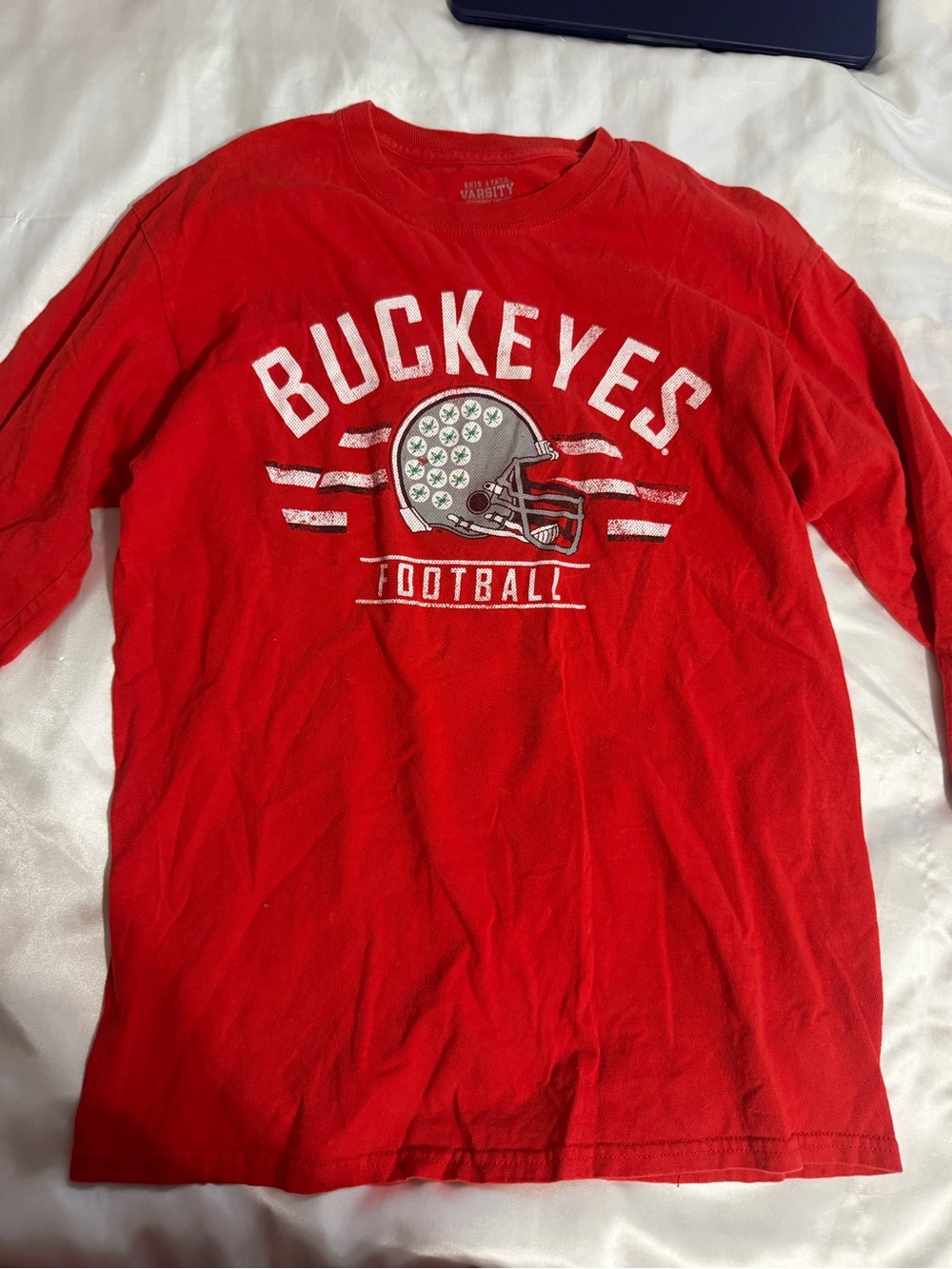 Football Red Long-Sleeve Tee OSU Buckeyes